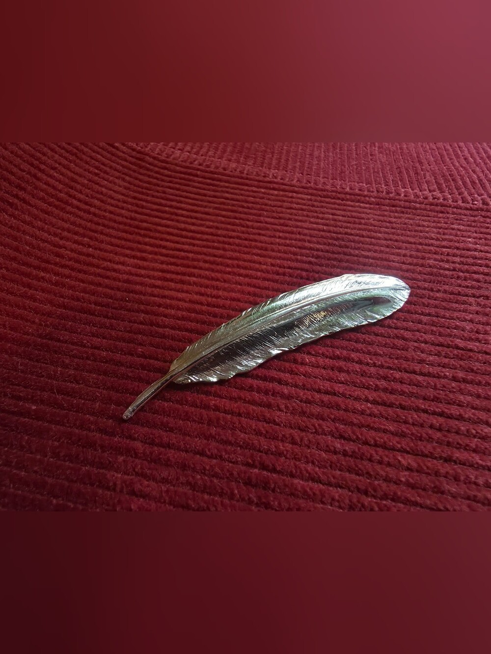 Silver Feather Decorative Accent - Unbranded